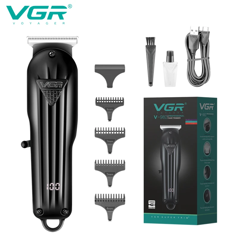 Триммер для бороды и усов VGR V-982, черный