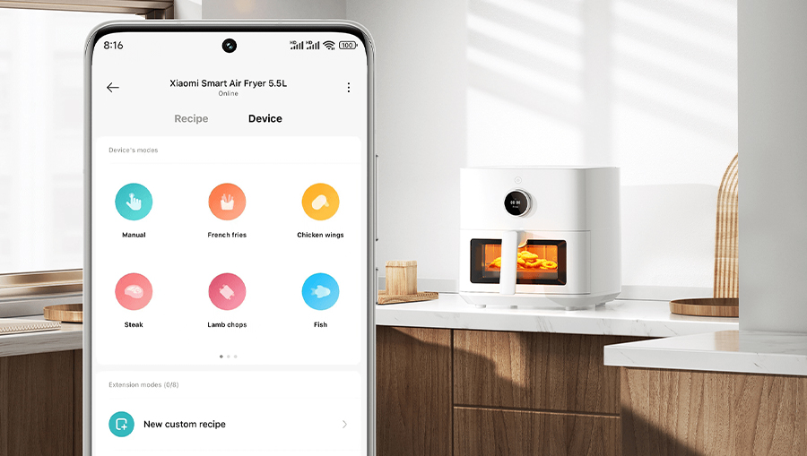 Фритюрница, аэрогриль Xiaomi Mijia Smart Air Fryer 5,5L EU