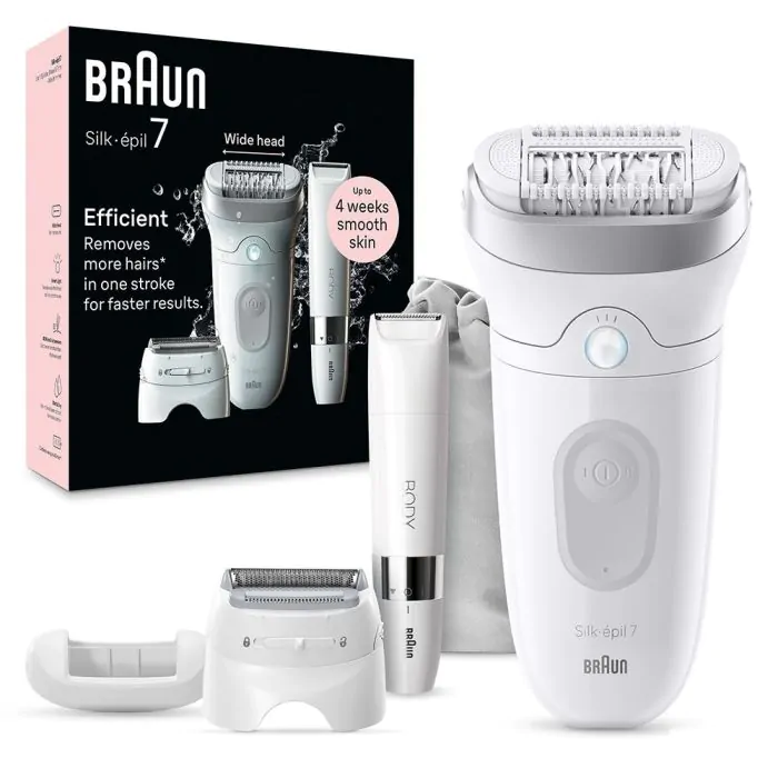 Эпилятор Braun S7 SE 7-441 Silver + Триммер для тела BS1000