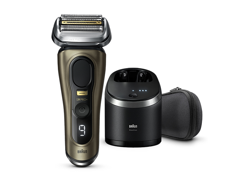Электробритва Braun Series 9 Pro+ 9569cc с центральным блоком SmartCare 6-в-1 и дорожным футляром.