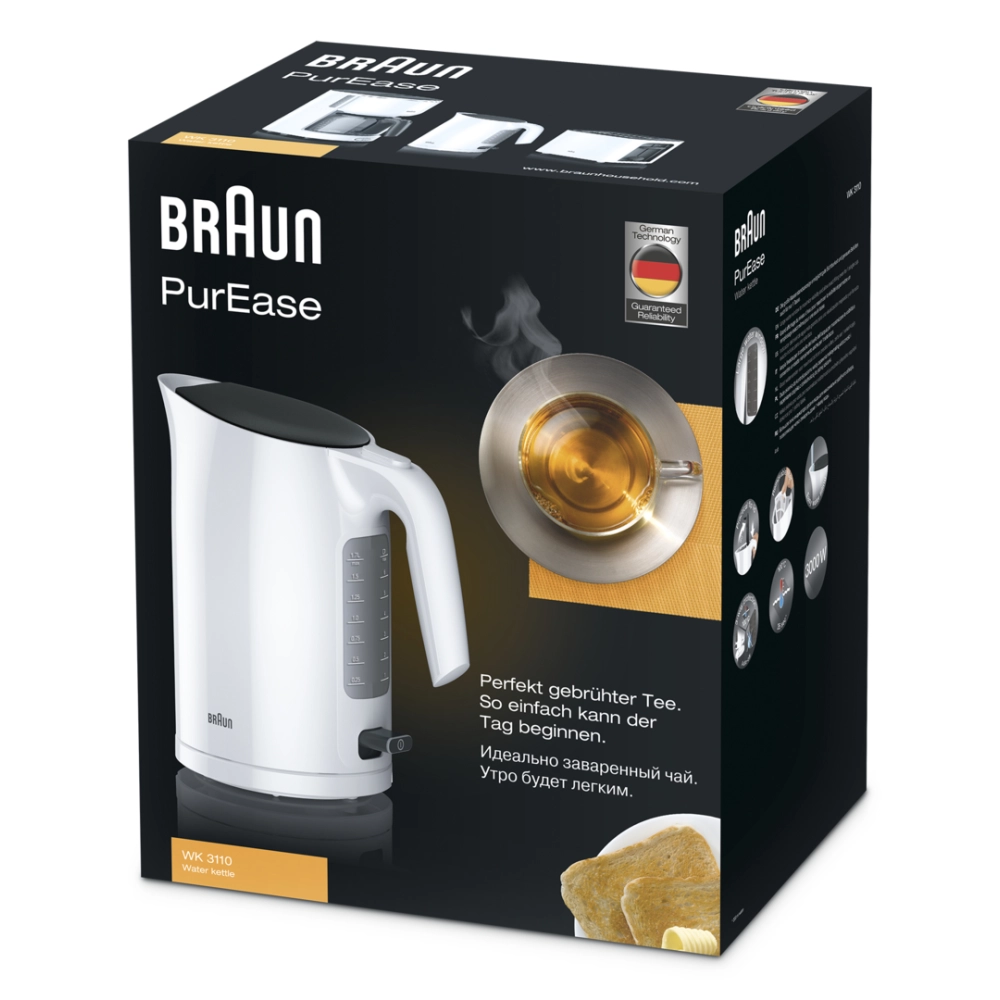 Электрический чайник BRAUN WK3100BK/WH