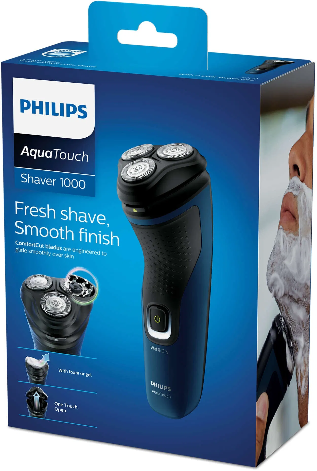 Электробритва Philips для сухого и влажного бритья серии 1000 S1121/41