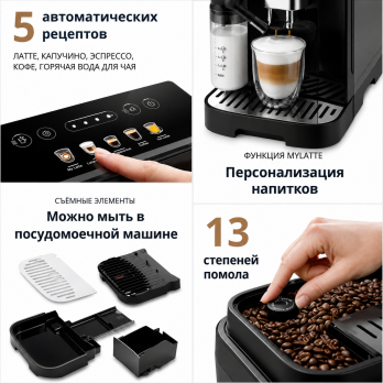 Кофемашина DeLonghi ECAM290.61.B Magnifica Evo